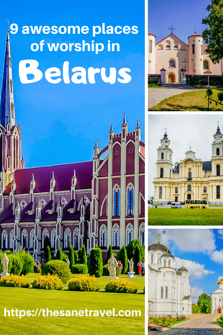 Many of the best places to visit in Belarus are places of worship. Here’s the list I made of churches and monasteries to visit in Belarus outside Minsk, and if you care to research the subject, you’ll find many more apart from those mentioned. The best way of visiting them is traveling by car or joining a tour group. Trust me you will not believe these stunning buildings exist in Belarus. #visitBelarus #churchesBelarus #Oldarchitecture #travelphotography
