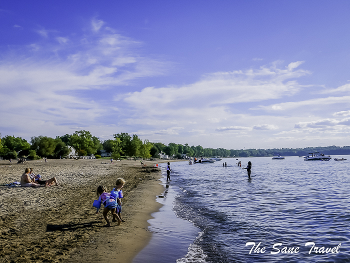 Experience tropical vibes at Sunset Bay Beach on Lake Erie USA