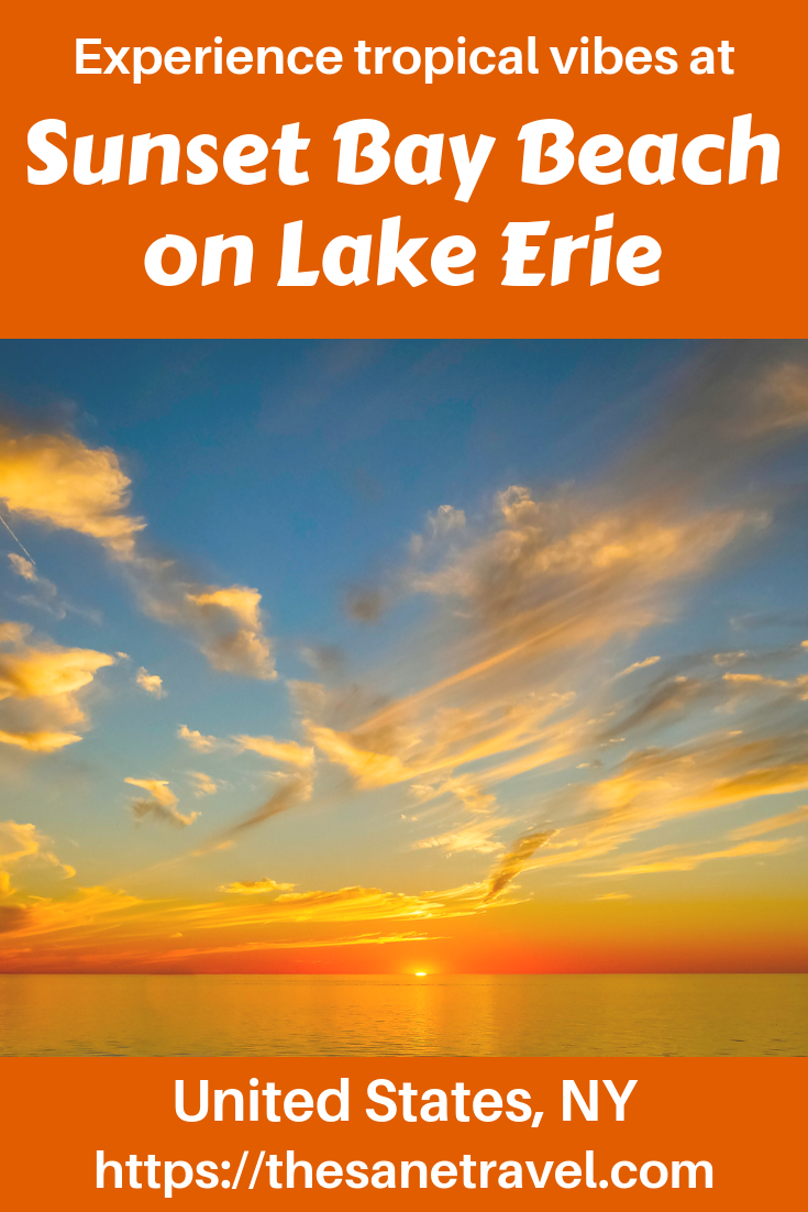 Experience tropical vibes at Sunset Bay Beach on Lake Erie USA